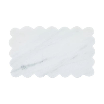 Scallop Edge Marble Candle Tray - Anko