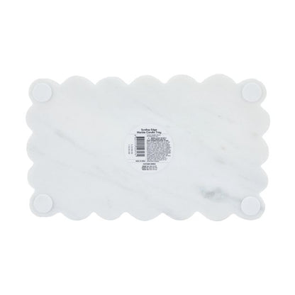 Scallop Edge Marble Candle Tray - Anko
