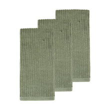 3 Pack Fern Green Ribbed Terry Tea Towels - Anko