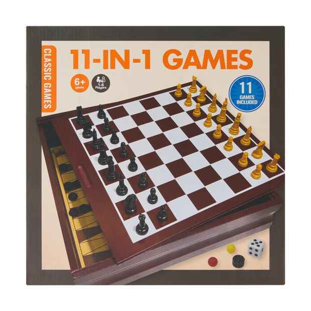 Deluxe Wooden 11-In-1 Classic Games