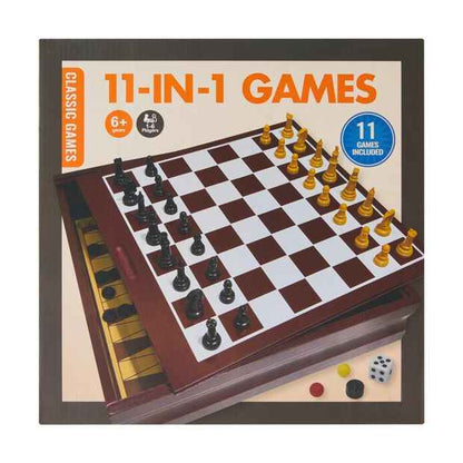 Deluxe Wooden 11-In-1 Classic Games