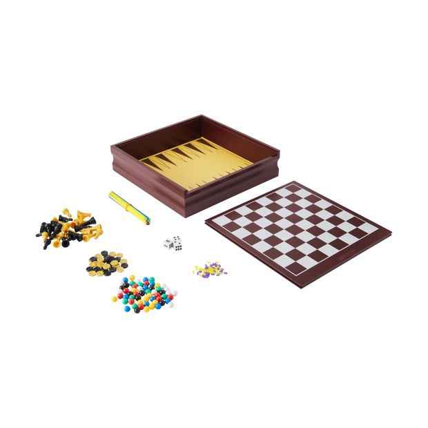 Deluxe Wooden 11-In-1 Classic Games