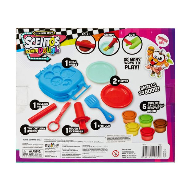 12 Piece Scentos Scented Dough Dining Out: Burger Grill
