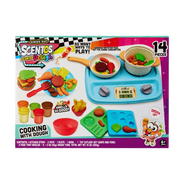 14 Piece Scentos Scented Dough Dining Out: Cooking with Dough
