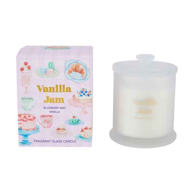 Vanilla Jam Fragrant Glass Boxed Candle - Anko