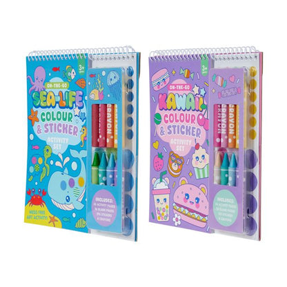 On-The-Go Colour and Sticker Activity Set - Assorted