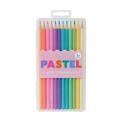 12 Pack Pastel Coloured Pencils