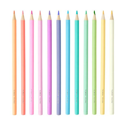 12 Pack Pastel Coloured Pencils
