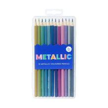 12 Pack Metallic Coloured Pencils - Anko