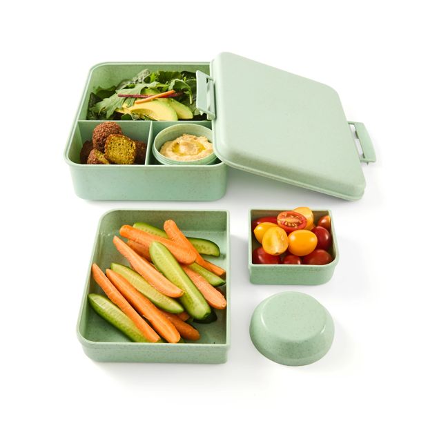 Sage Wheat Straw Bento Snack Box - Anko