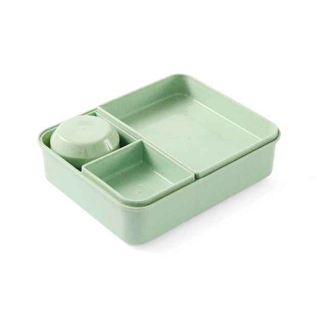 Wheat Straw Bento Snack Box - Sage Green