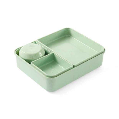 Wheat Straw Bento Snack Box - Sage Green
