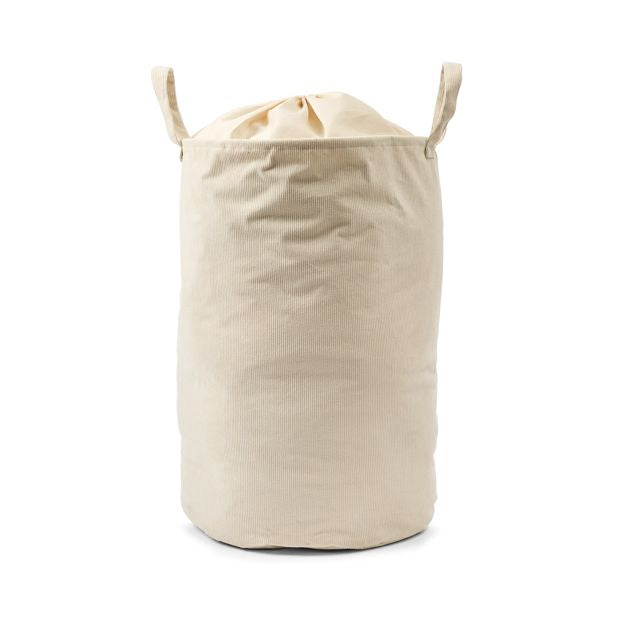Corduroy Pop Up Laundry Hamper, Beige - Anko