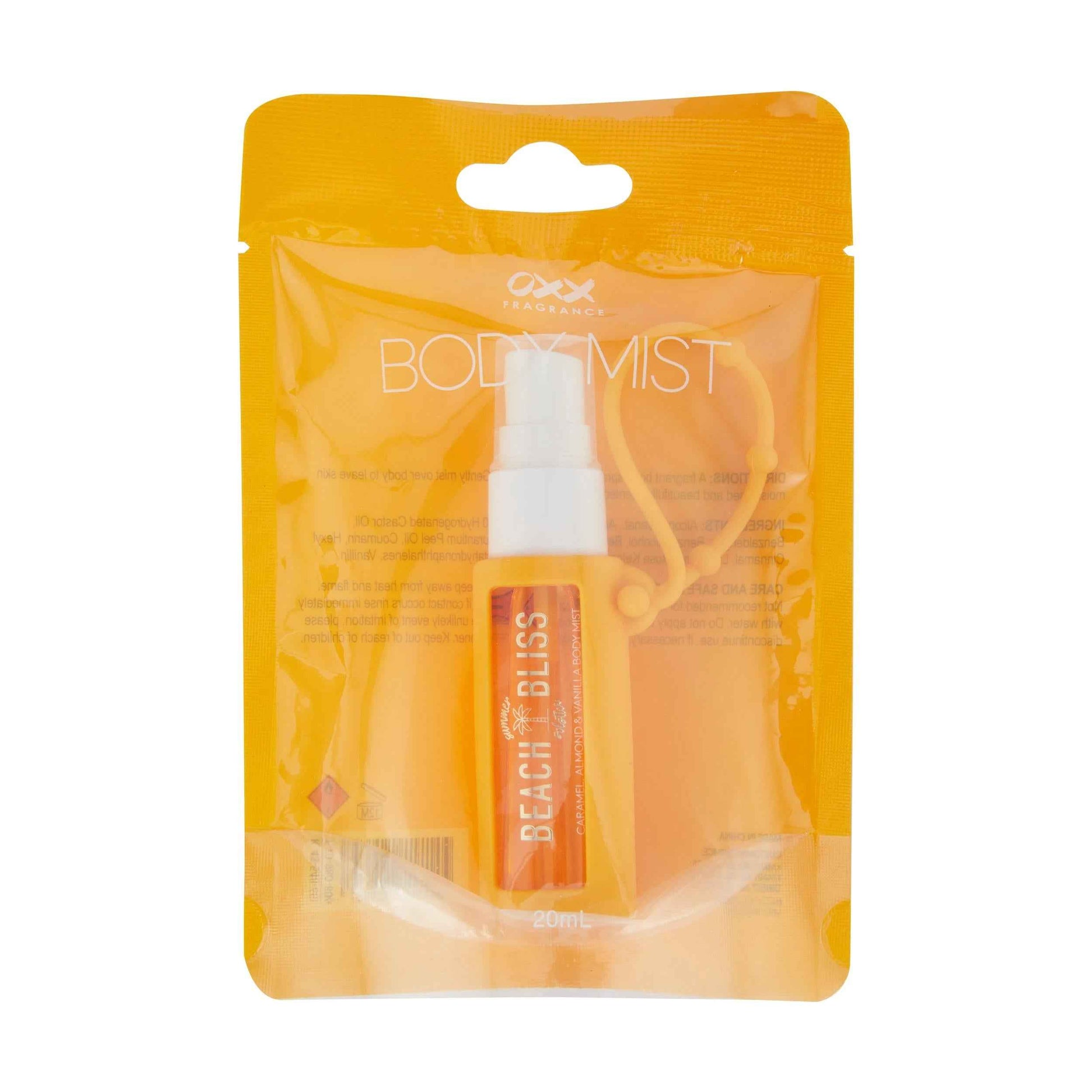 OXX Fragrance Summer Solstice Beach Bliss Body Mist 20ml - Caramel, Almond and Vanilla