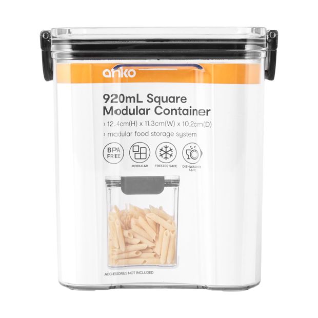 920ml Square Modular Container - Anko