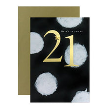21st Birthday Greeting Card with Gold Foil Detail