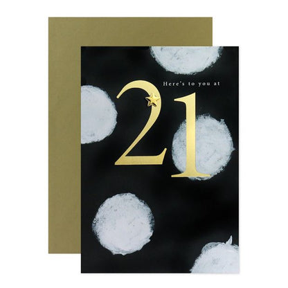Connections from Hallmark 21st Birthday Card - Gold Foil