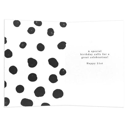 Connections from Hallmark 21st Birthday Card - Gold Foil