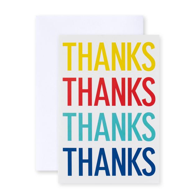 12 Pack Hallmark Thank You Cards - Colourful Thanks!