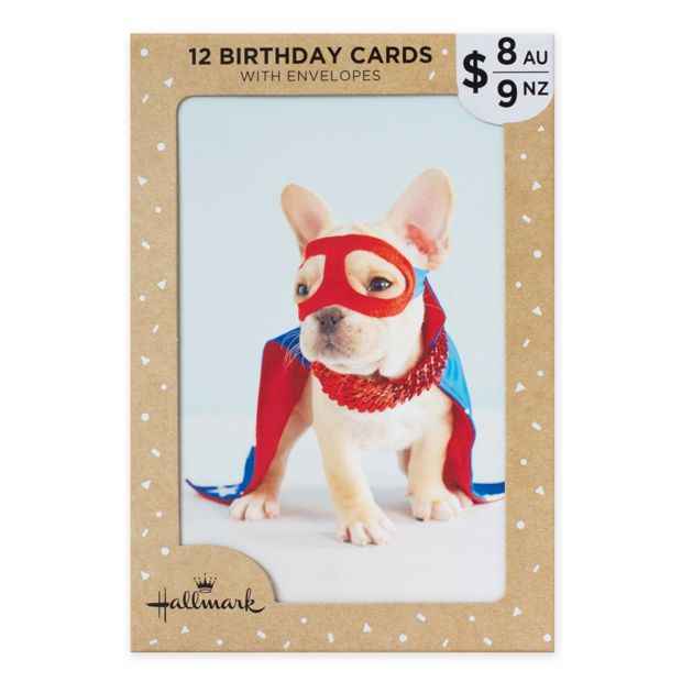 12 Pack Hallmark Birthday Cards - Super Dog and Happy Birthday
