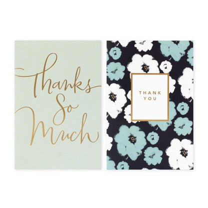 12 Pack Hallmark Thank You Cards - Classic and Floral Thank You