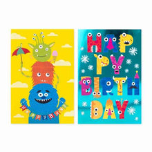 12 Pack Hallmark Kids Birthday Cards - Fun Colourful Monsters!