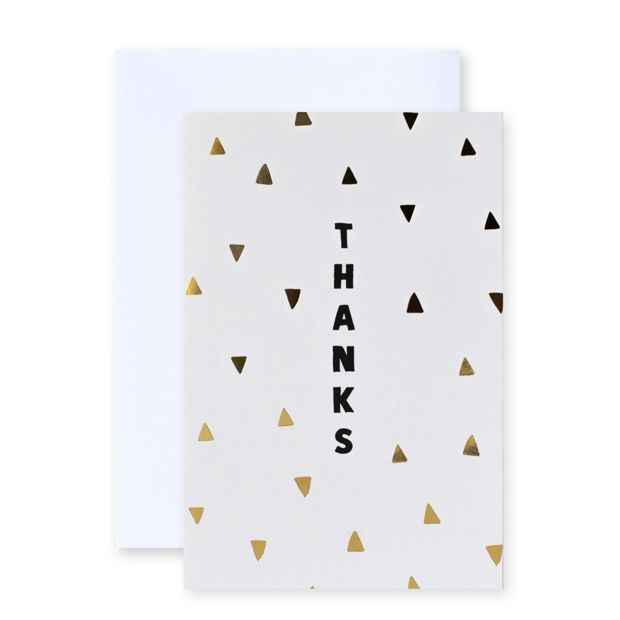 12 Pack Hallmark Thank You Cards - Gold Triangles and Thanks