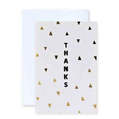 12 Pack Hallmark Thank You Cards - Gold Triangles and Thanks