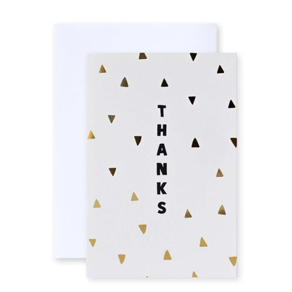 12 Pack Hallmark Thank You Cards - Gold Triangles and Thanks