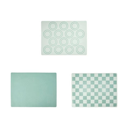 3 Pack Baking Mats, Green - Anko