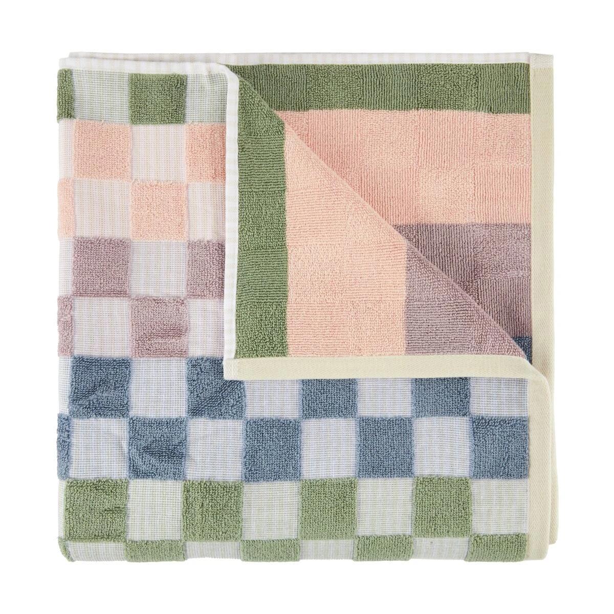 Check Cotton Bath Towel
