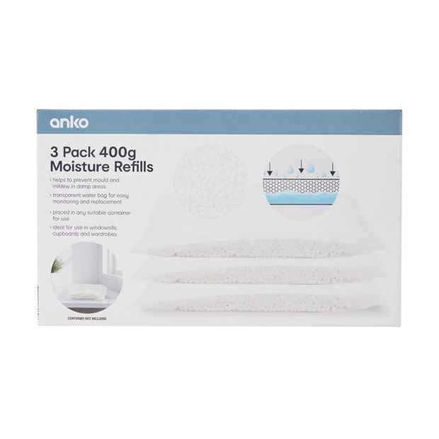 3 Pack 400g Moisture Refills - Anko