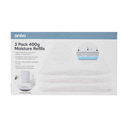 3 Pack 400g Moisture Refills - Anko