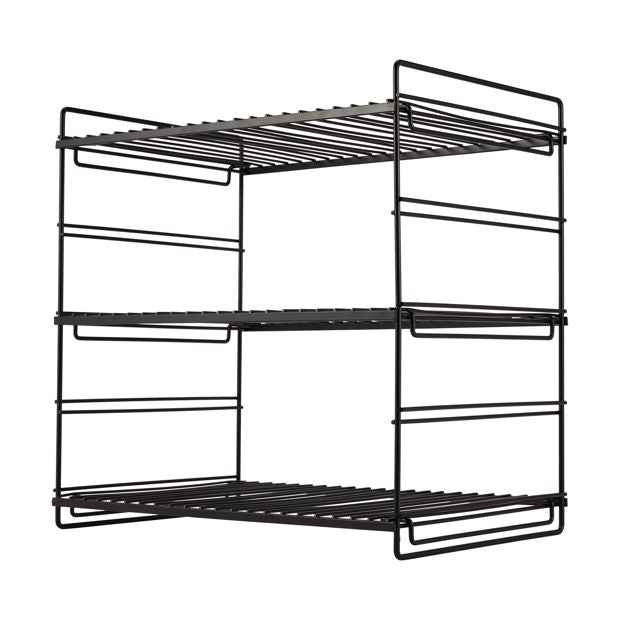 Black Wire 3 Tier Shelf - Anko