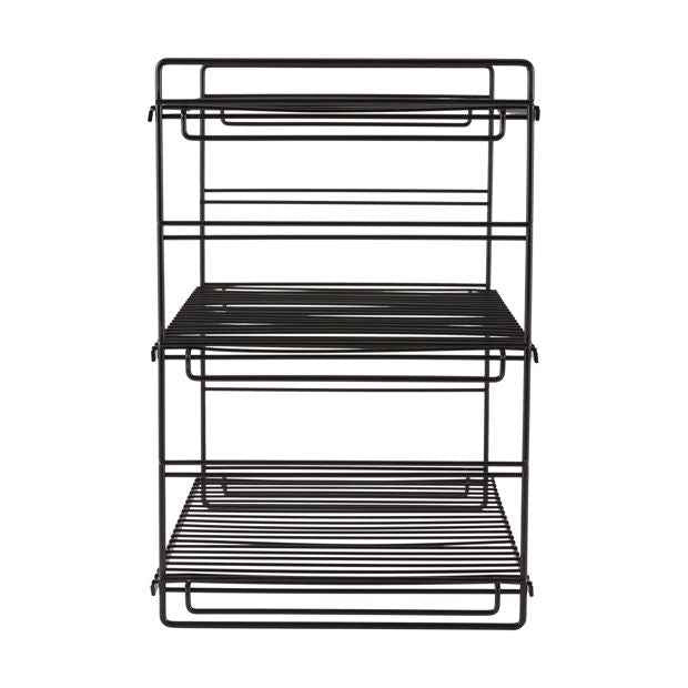 Black Wire 3 Tier Shelf - Anko