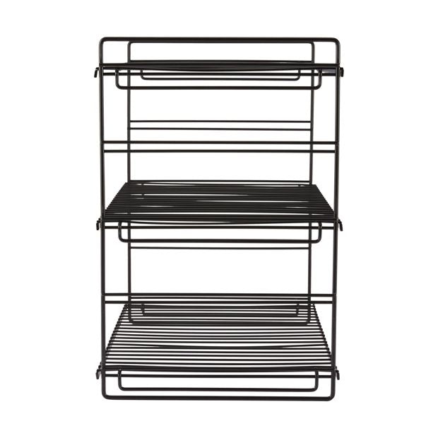 Black Wire 3 Tier Shelf - Anko