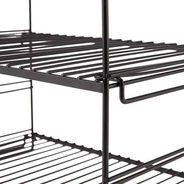 Black Wire 3 Tier Shelf - Anko