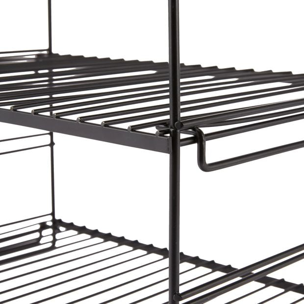 Black Wire 3 Tier Shelf - Anko