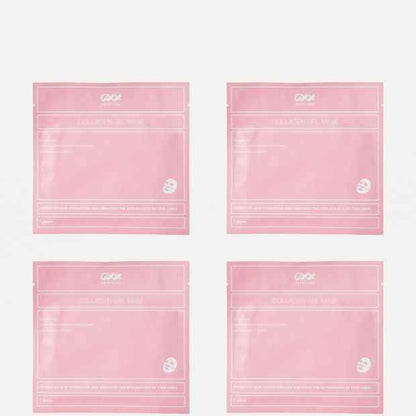 4 Pack Collagen Real Deep Mask Niacinamide Low Molecular Hyaluronic Acid Solution and Low Molecular Collagen - OXX Skincare