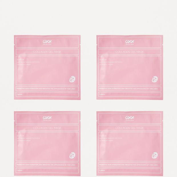 4 Pack Collagen Real Deep Mask Niacinamide Low Molecular Hyaluronic Acid Solution and Low Molecular Collagen - OXX Skincare