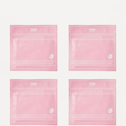 4 Pack Collagen Real Deep Mask Niacinamide Low Molecular Hyaluronic Acid Solution and Low Molecular Collagen - OXX Skincare