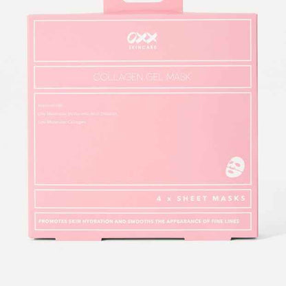 4 Pack Collagen Real Deep Mask Niacinamide Low Molecular Hyaluronic Acid Solution and Low Molecular Collagen - OXX Skincare