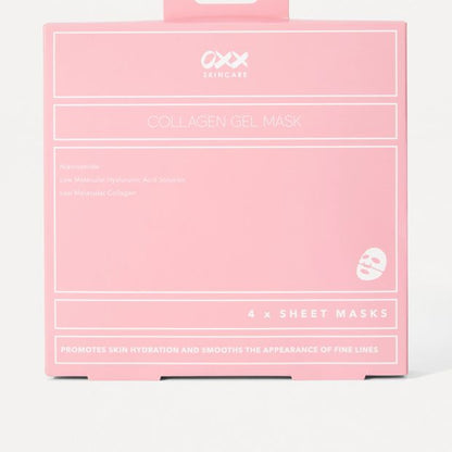 4 Pack Collagen Real Deep Mask Niacinamide Low Molecular Hyaluronic Acid Solution and Low Molecular Collagen - OXX Skincare