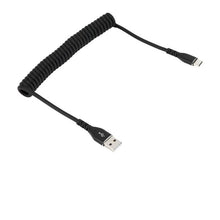 Coiled USB-A to USB-C Cable - Charging and Syncing
