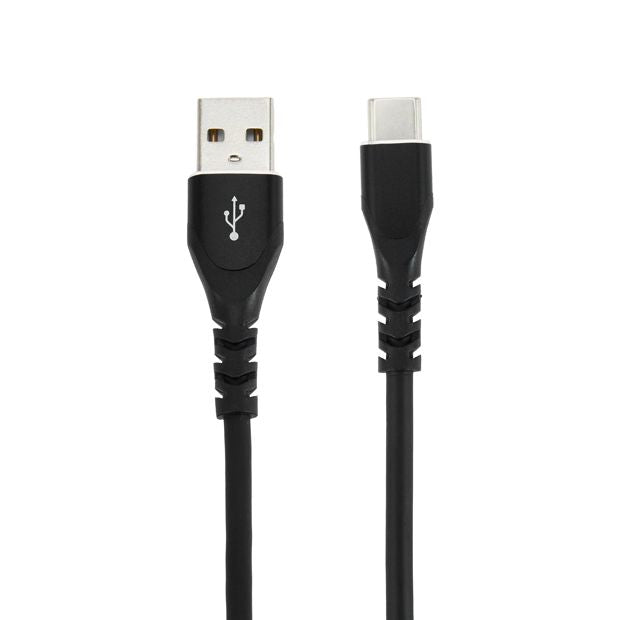 Coiled USB-A to USB-C Cable - Charging and Syncing