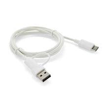 2-in-1 USB-A/C to USB-C Cable, White - Anko