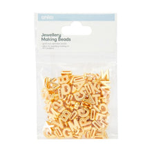 Gold Colour Alphabet Beads for Jewellery Making