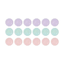 6 Piece Reusable Pastel Coloured Plates