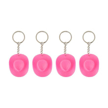 4 Piece Cowgirl Hat Keyrings