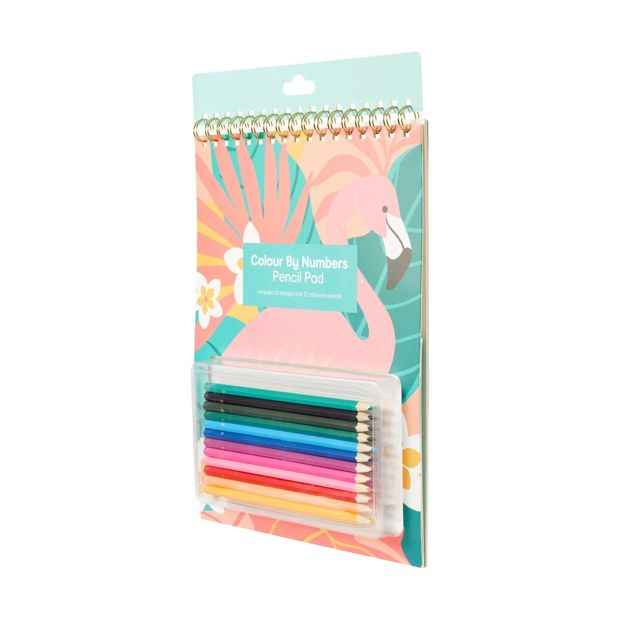 Number Colouring Art Pad with Pencils
